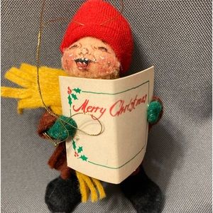1988 ANNALEE MOBILITEE 3” BOY CHRISTMAS CAROLER